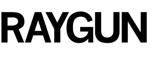 logo. black text that reads "raygun"